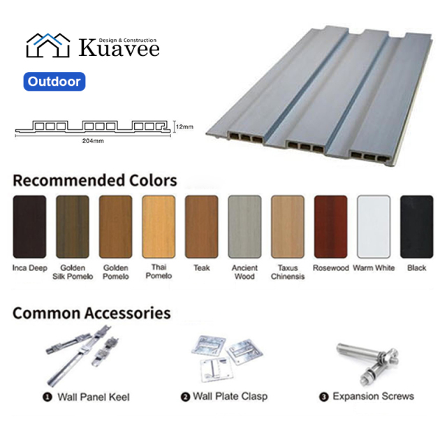 Durable Hotel Commercial Use Eco-friendly WPC Wall Board