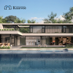 Elegant Design 6-chamber Sealing Customized Window For Villa