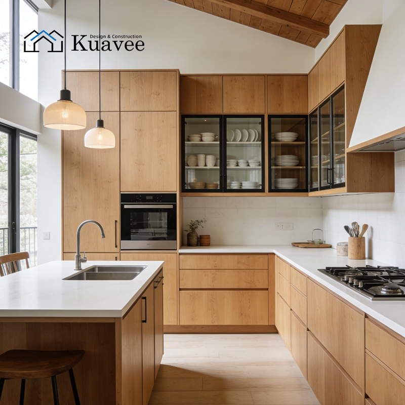 U-shaped layout Customized kitchen cabinets