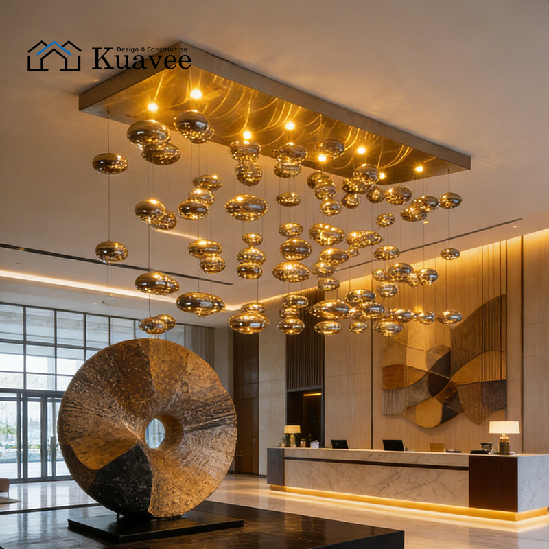 custom-designed chandeliers for Apartment 