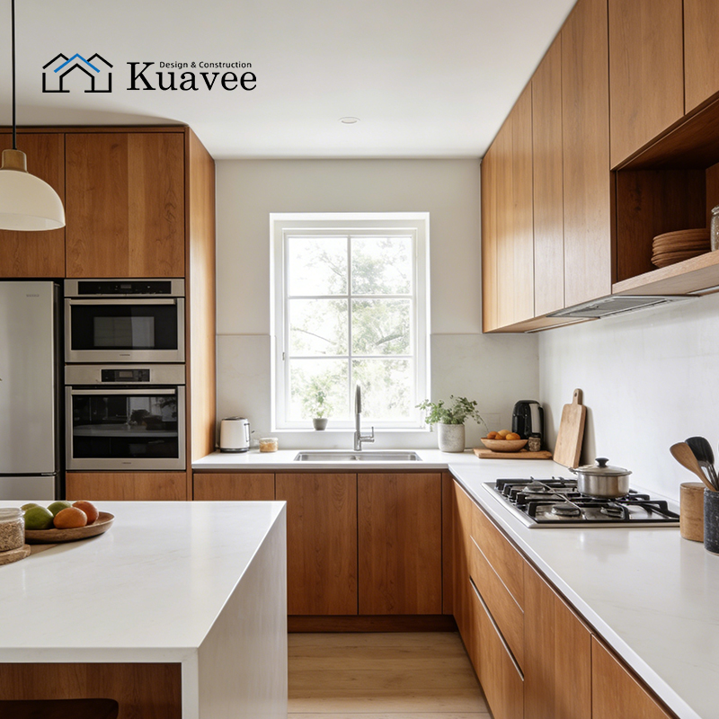 moisture-proof U-shaped kitchen cabinet for Apartment 