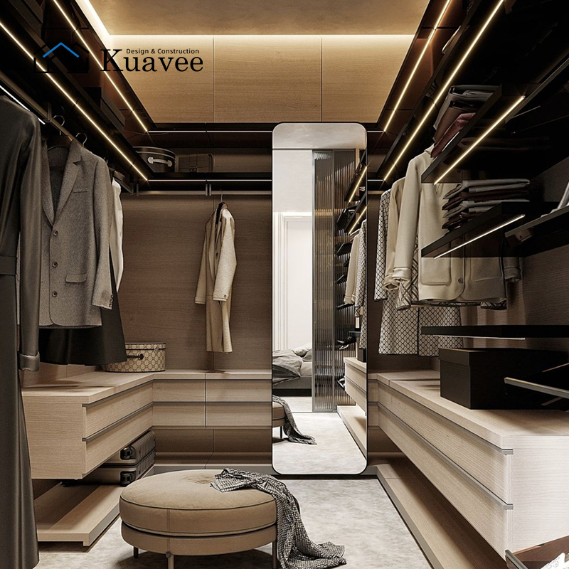 luxury walk-in wardrobes with mirror