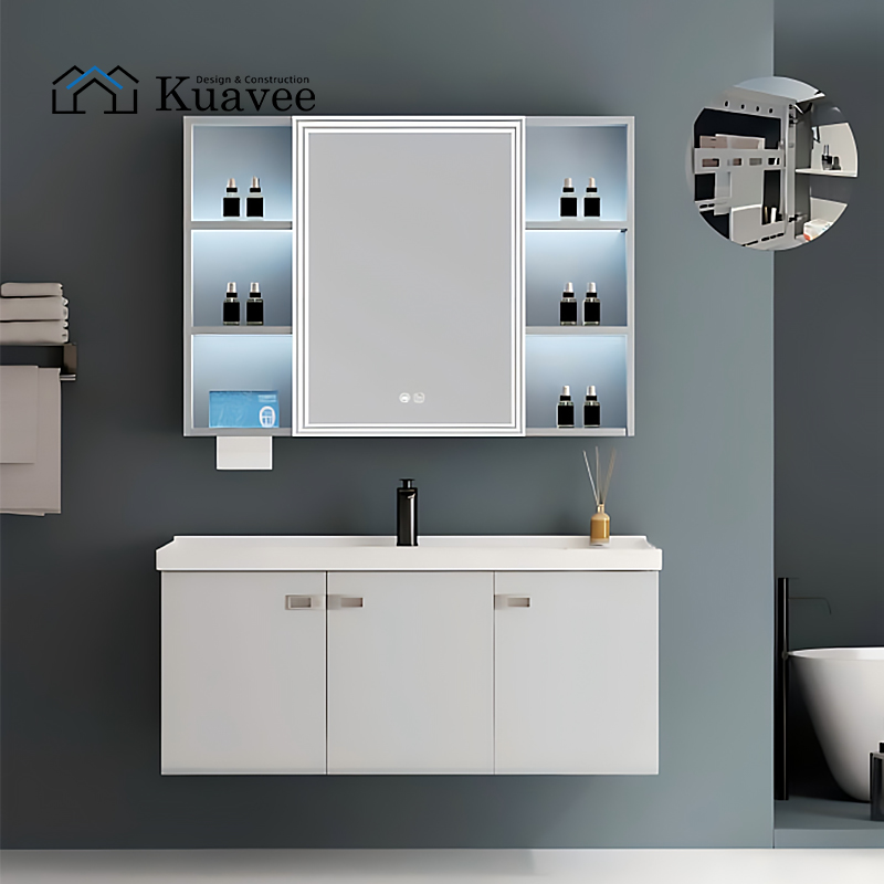 Bathroom Cabinet with anti-stain ceramic sink