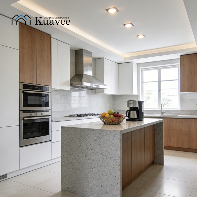 heat-resistant quartz stone kitchen cabinets