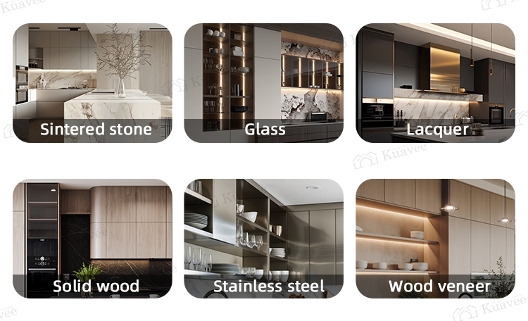 High-end modern kitchen cabinet types