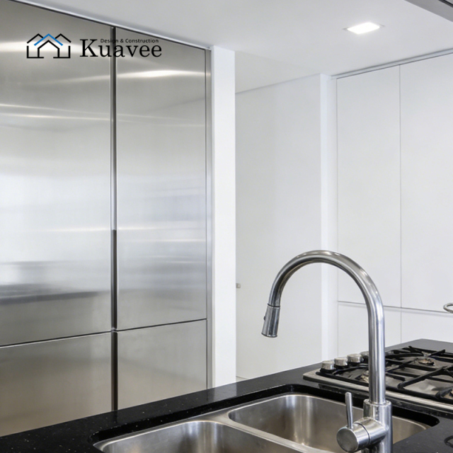 Modern Moisture Resistant Stainless Steel Kitchen Cupboards