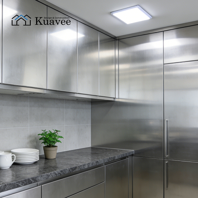 Stable Stainless Steel Kitchen Cupboard With Smooth Surface