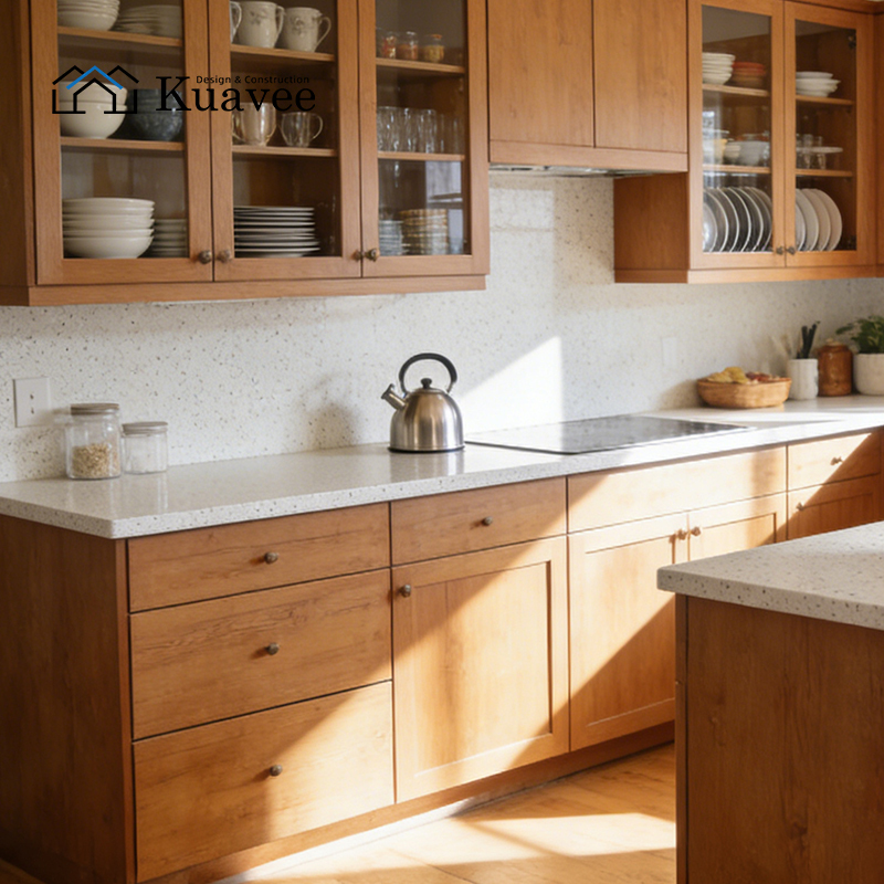 Log style Eco-friendly kitchen cabinet