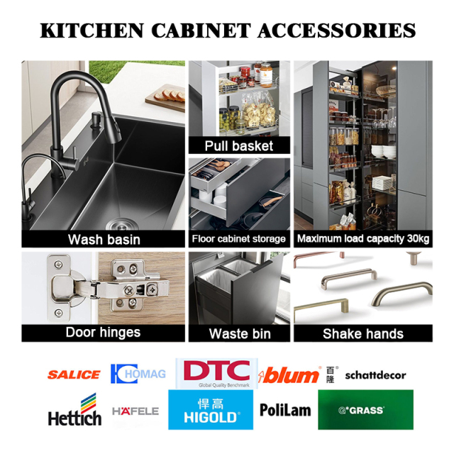 Modern Villa Minimalist Style Designed Kitchen Cabinet