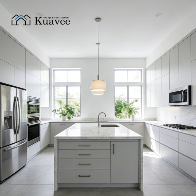 Modern Indoor Decoration Kitchen Cabinet With Kitchen Island