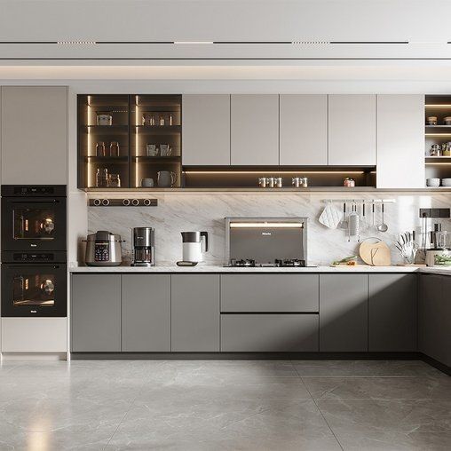 Family safe handleless kitchen cabinet
