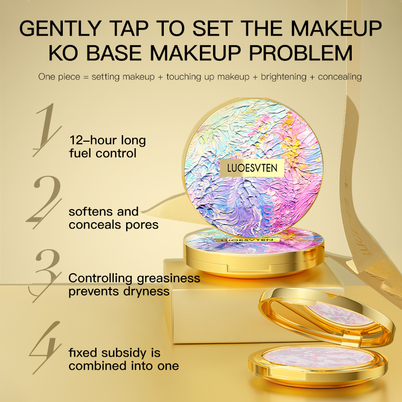 Wholesale Luxury Light Delicate Oil Controlling Soft Long Lasting Multi Color Mineral Pressed Powder