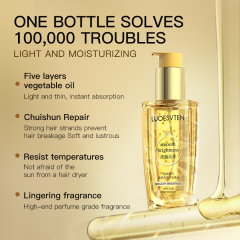 Hair Serum Private Label Oem Manufacturer Anti Frizzy Repair Damaged Hair Natural Argan Oil Sunflower Oil Hair Essential Oil