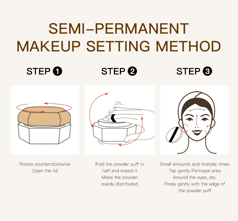 Wholesale Low Moq Mixed Color Loose Powder Absorbing Oil Setting Makeup Wearing Long Time Makeup for a Blurred Matte Finish