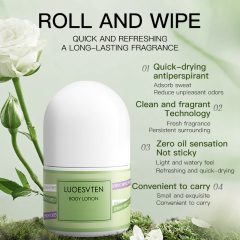 OEM ODM Natural Extract Portable Antiperspirant Refreshing Quick Drying Perfumed Roll-on Deodorant