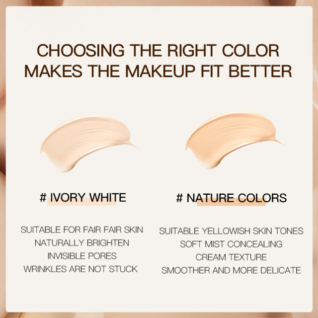 Private Label Vegan Oil Control Concealer Long Lasting Beauty Liquid Foundation for Face Makeup