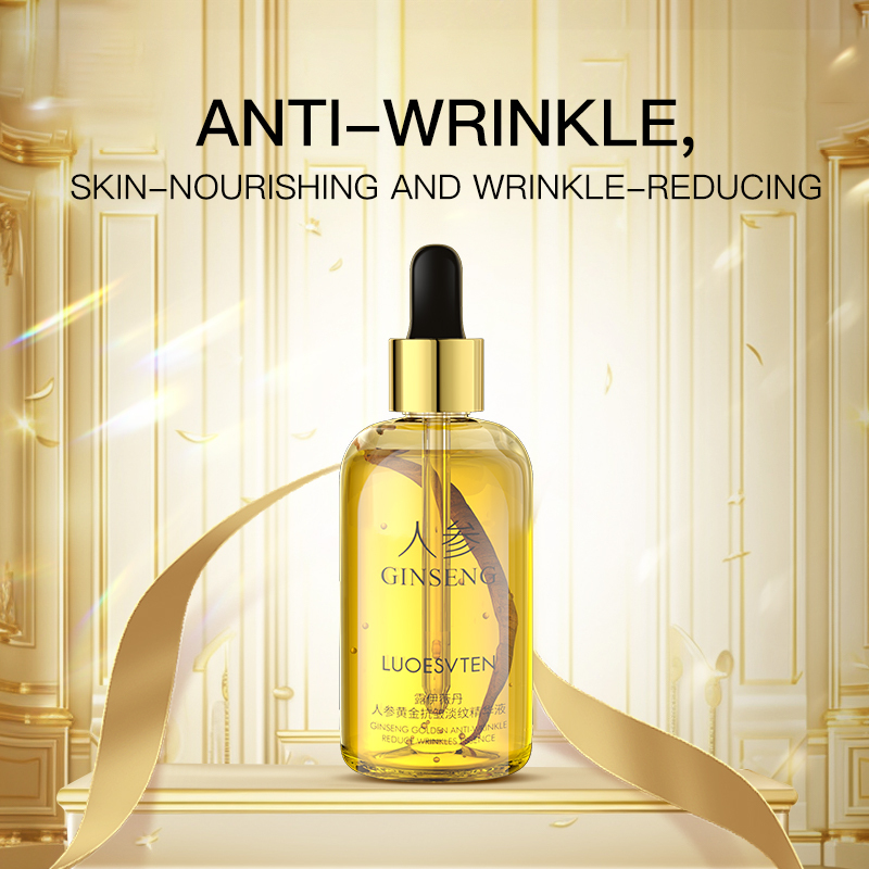 Private Label Nourish Skin Reduce Wrinkles Lighten Dark Circles Under Eyes  Ginseng and Cordyceps Extract Essence Serum Oil