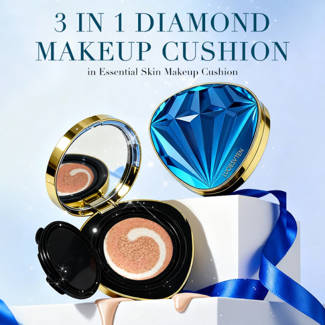 Private Label Moisturizing Isolation Concealer 3 in 1 Mixed Color Liquid Foundation air Cushion with Puff and Refill in Gift Box