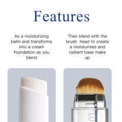 Custom logo Concealer Moisturizes Nourishes Skin 2 in 1 Changing Color Foundation Stick and Brush
