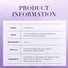 OEM ODM Luxurious Diamond Shape Glow Finish Natural Coverage Foundation with Gift Box for Dry Skin