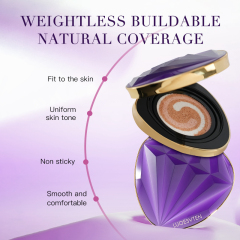 OEM ODM Luxurious Diamond Shape Glow Finish Natural Coverage Foundation with Gift Box for Dry Skin