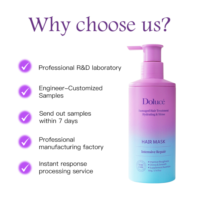 OEM ODM Professional Repairs Restores Weak Over Processed Hair Improving Texture Elasticity and Shine Hair Mask Manufacturer