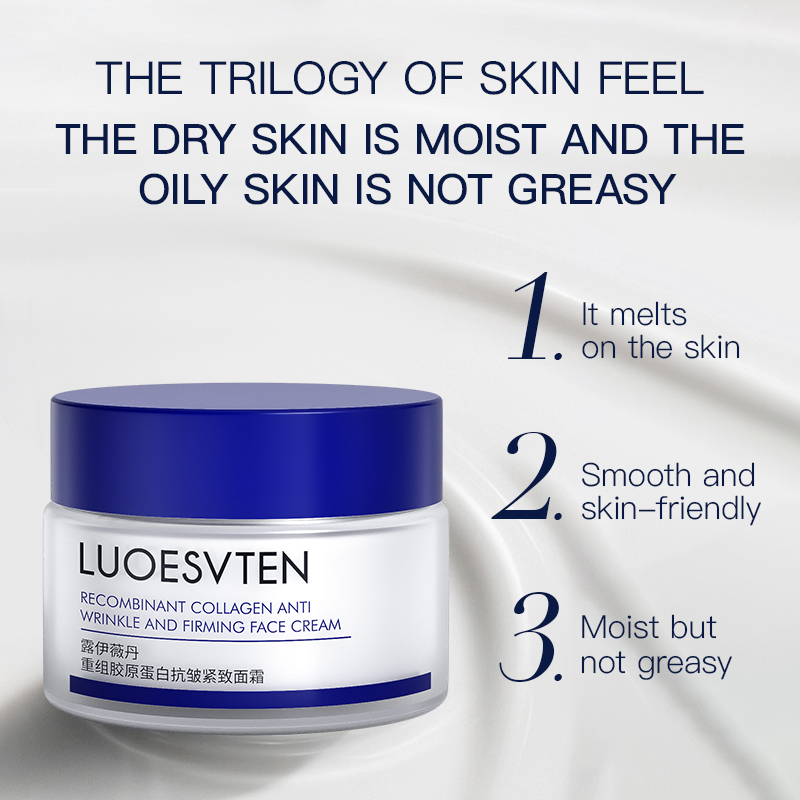 Wholesale Anti-wrinkle Anti-aging Moisturizing Smooth Non Sticky 50g Collagen Face Cream for Skincare