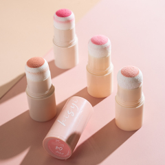 Custom logo Liquid Blush Multi Use Makeup Stick with Sponge Brush Head for Cheeks Matte Finish
