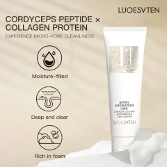 OEM ODM Face Wash for Daily Facial Cleanser with Peptides for Smoothing Noursihes Skin Surface and Hydrates While Cleansing