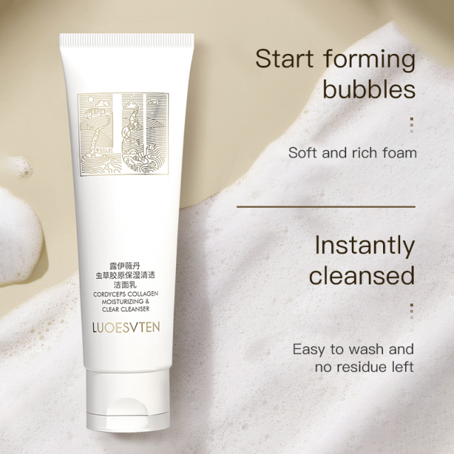 OEM ODM Face Wash for Daily Facial Cleanser with Peptides for Smoothing Noursihes Skin Surface and Hydrates While Cleansing