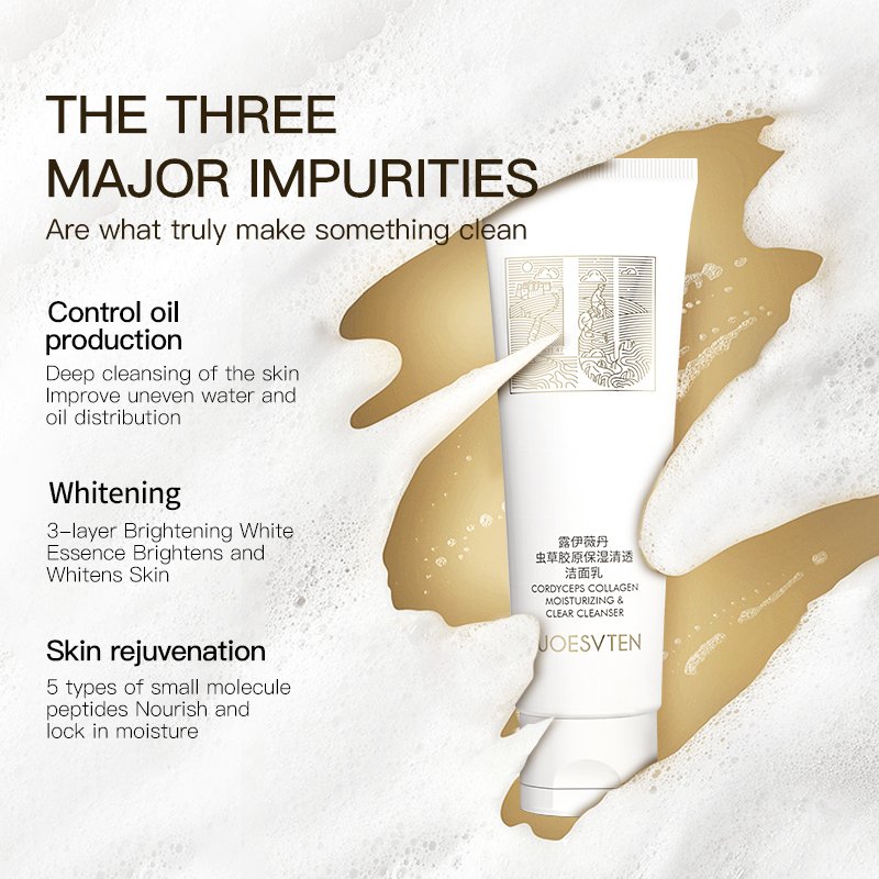 OEM ODM Face Wash for Daily Facial Cleanser with Peptides for Smoothing Noursihes Skin Surface and Hydrates While Cleansing
