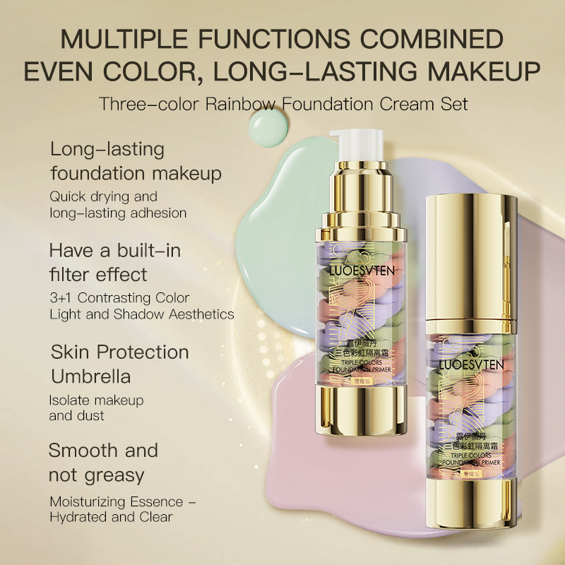 Professional Face Glow Makeup Primer Set for Smooths the Look of Lines and Pores