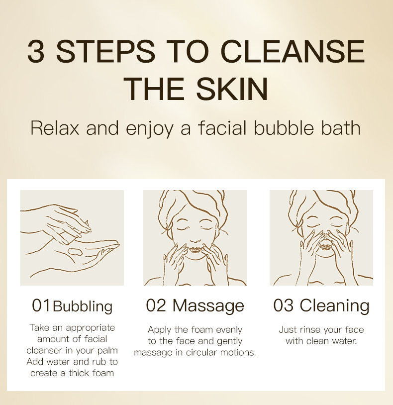 OEM ODM Face Wash for Daily Facial Cleanser with Peptides for Smoothing Noursihes Skin Surface and Hydrates While Cleansing