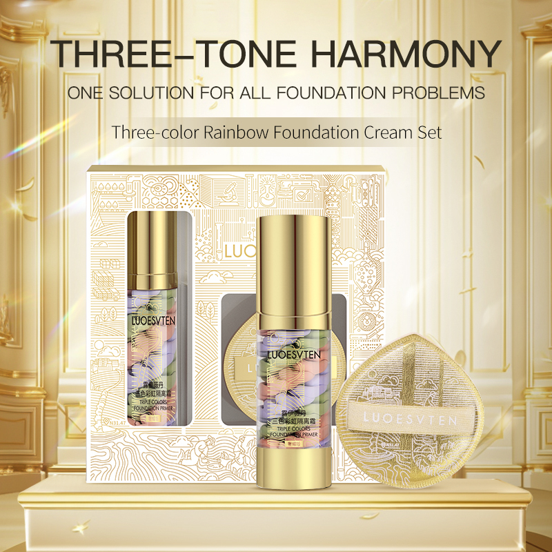 Professional Face Glow Makeup Primer Set for Smooths the Look of Lines and Pores