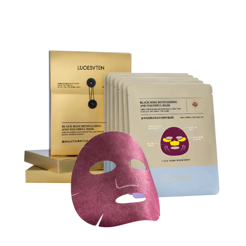 OEM ODM Black Rose Anti Oxidant Light Line Firming Soothing Moisturizing Skin Care Facial Mask