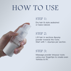OEM ODM Volumizing Absorbs Oil Travel Size Rice Protein Leave-In Dry Shampoo Powder for Women & Men