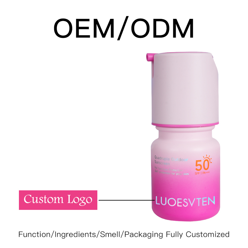 Private Label Broad Spectrum SPF 50 Weightless Water Sweat Resistant Hydrate Sunscreen Moisturizing Lotion for Face Skin Care