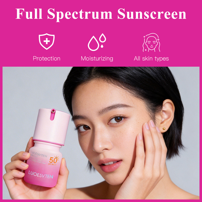 Private Label Broad Spectrum SPF 50 Weightless Water Sweat Resistant Hydrate Sunscreen Moisturizing Lotion for Face Skin Care