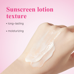 Private Label Broad Spectrum SPF 50 Weightless Water Sweat Resistant Hydrate Sunscreen Moisturizing Lotion for Face Skin Care