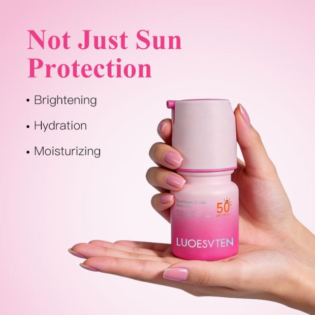 Private Label Broad Spectrum SPF 50 Weightless Water Sweat Resistant Hydrate Sunscreen Moisturizing Lotion for Face Skin Care
