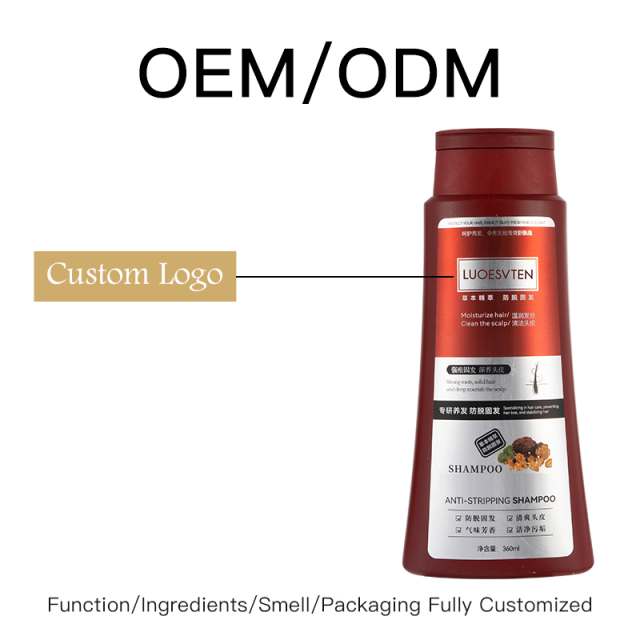 Custom Private Label Anti Hair Loss Shampoo Natural Herbal Nourishing Scalp Care Prevent Thinning Hair Shampoo