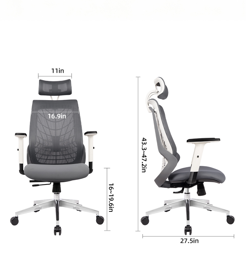 DIPPERCHAIR Ergonomic Office Chair-Spiderman Grey Color