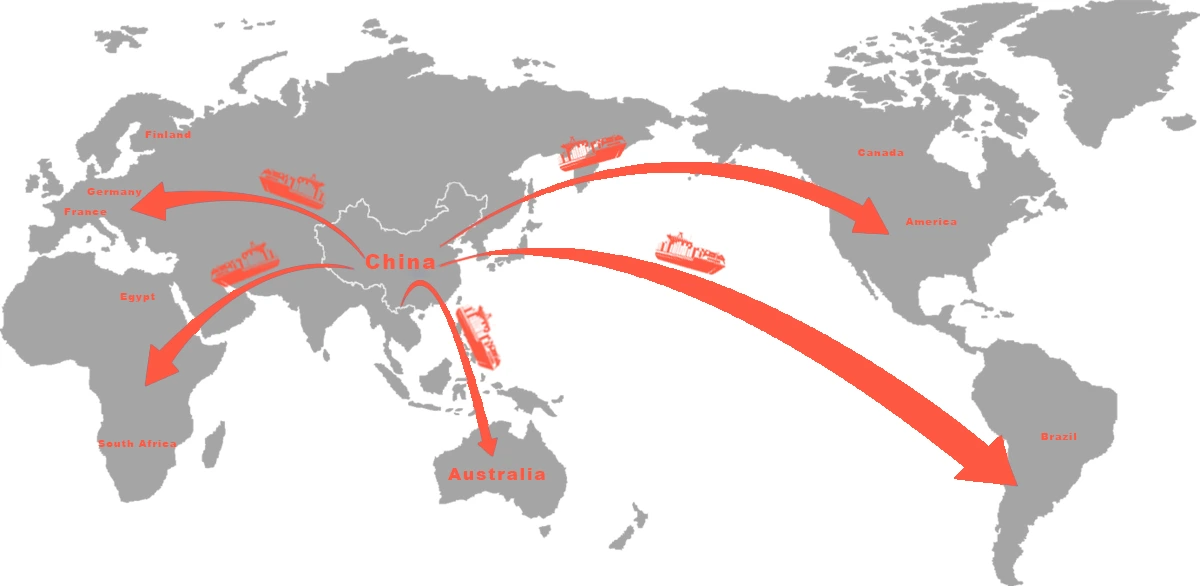 The world map highlights key global markets for the expansion of Chinese automotive brands, including Europe and Southeast Asia.