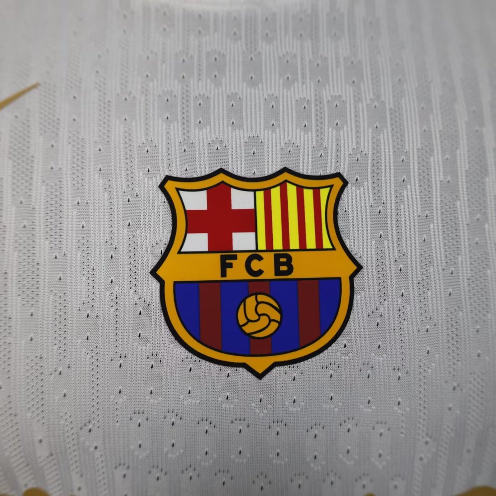 2025-26 Barcelona White New Advertising Jersey - Player Edition