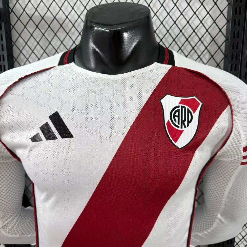 2025-26 River Plate Home Long Sleeve Shirt - Player Edition
