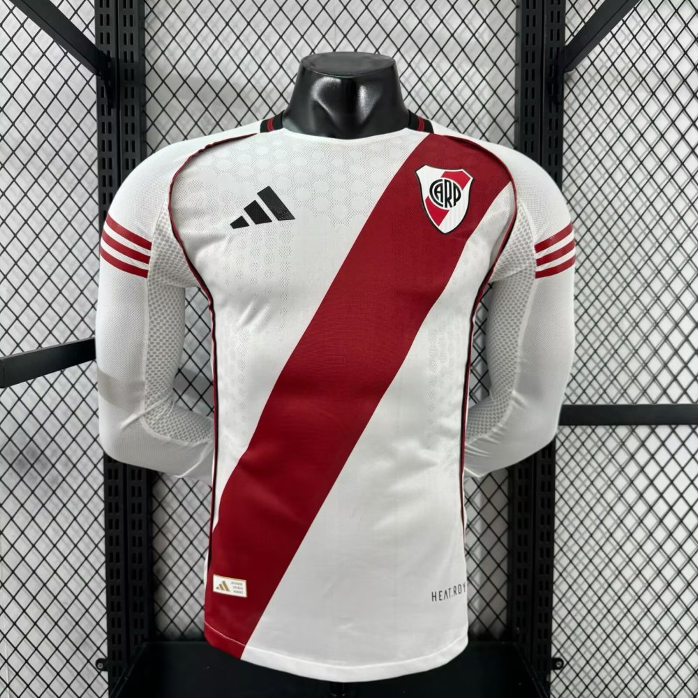2025-26 River Plate Home Long Sleeve Shirt - Player Edition