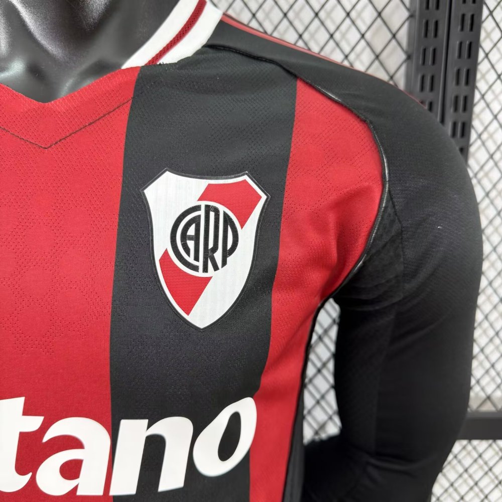 2025-26 River Plate Away Long Sleeve Advertising Board Shirt - Player Edition