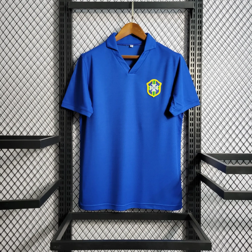 1957-1962 Brazil away blue retro jersey