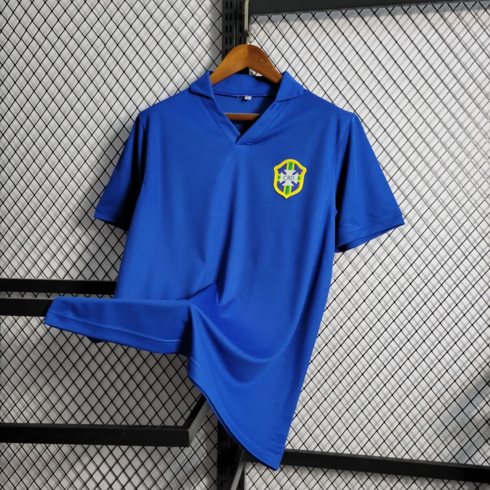 1957-1962 Brazil away blue retro jersey
