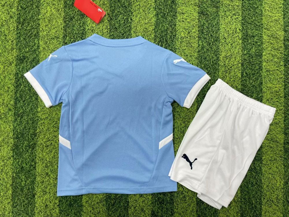 2025-26 New Season Manchester City Home Children's Jersey - Fan Edition